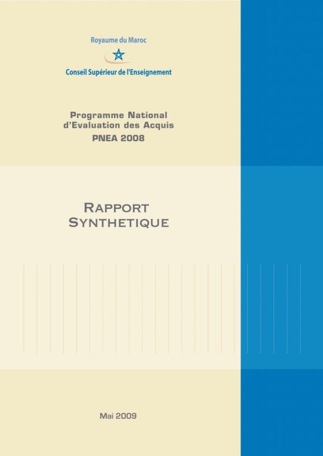 Programme National d’Evaluation des Acquis scolaires Programme National d’Evaluation des Acquis scolaires